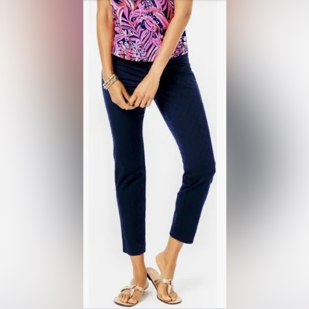 Lilly Pulitzer Dark Blue Kelly Ankle Pants Size 2